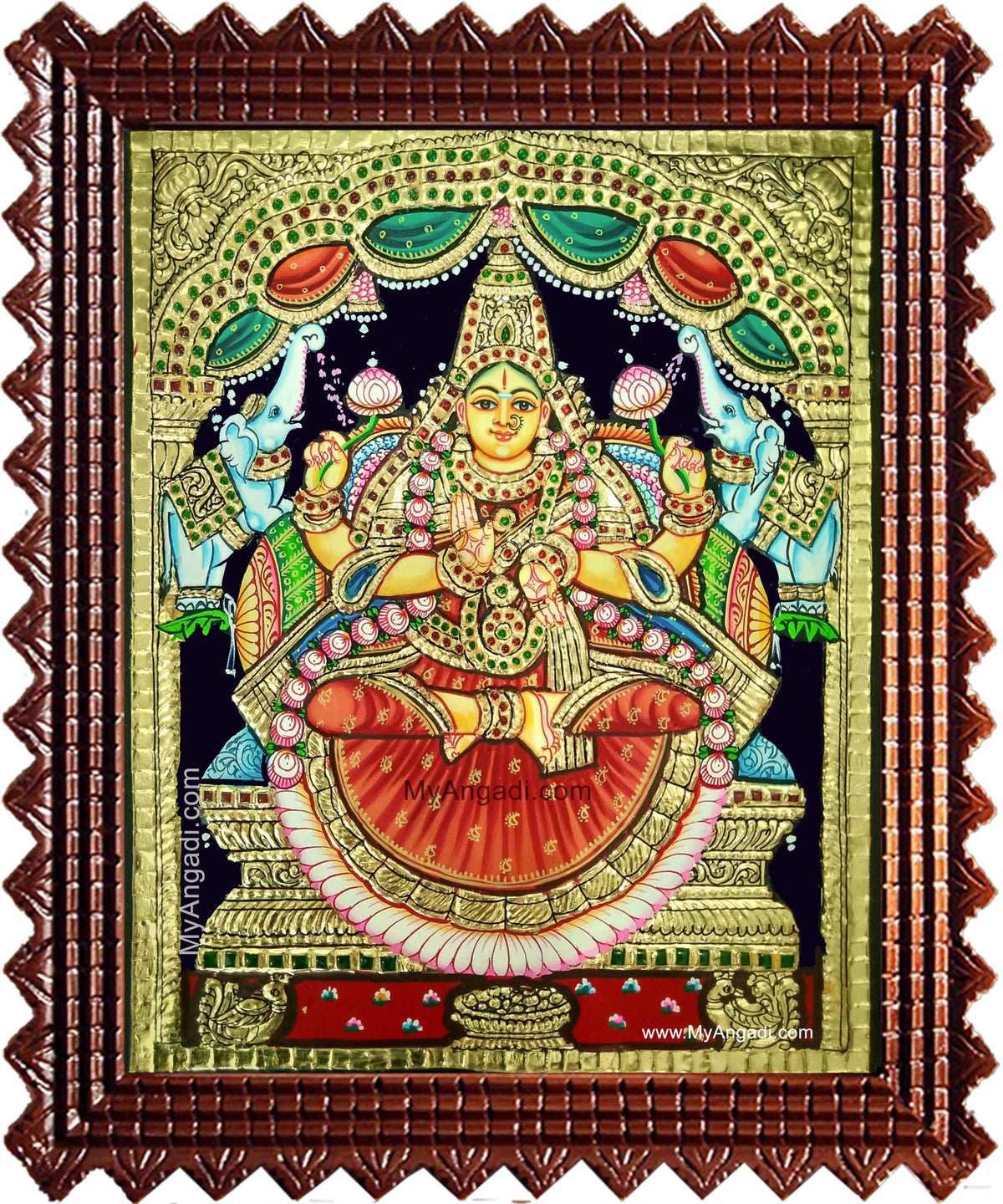 Gaja Lakshmi Tanjore Painting