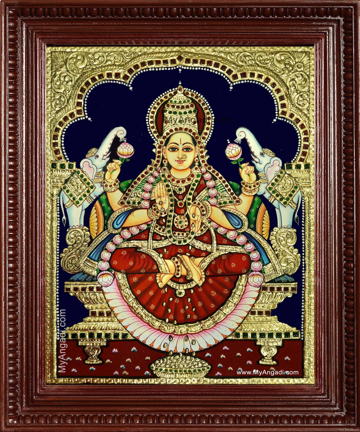 Gaja Lakshmi Tanjore Painting
