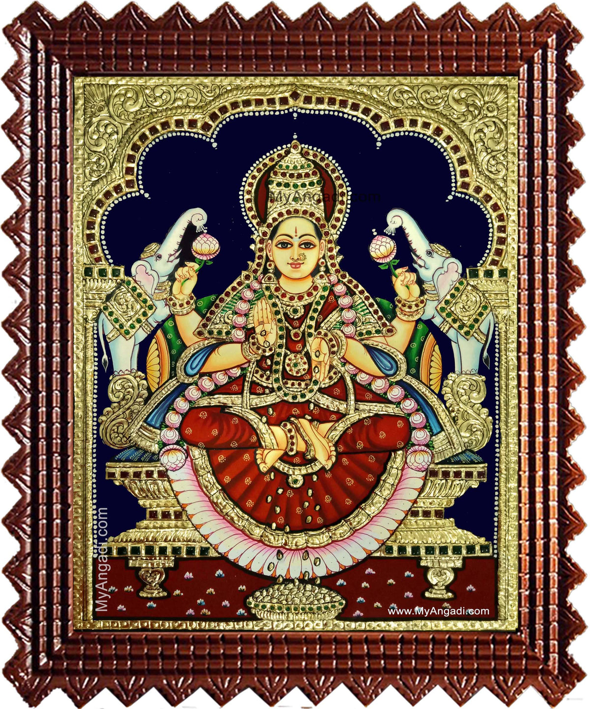 Gaja Lakshmi Tanjore Painting