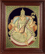 Saraswathi Devi Tanjore Painting