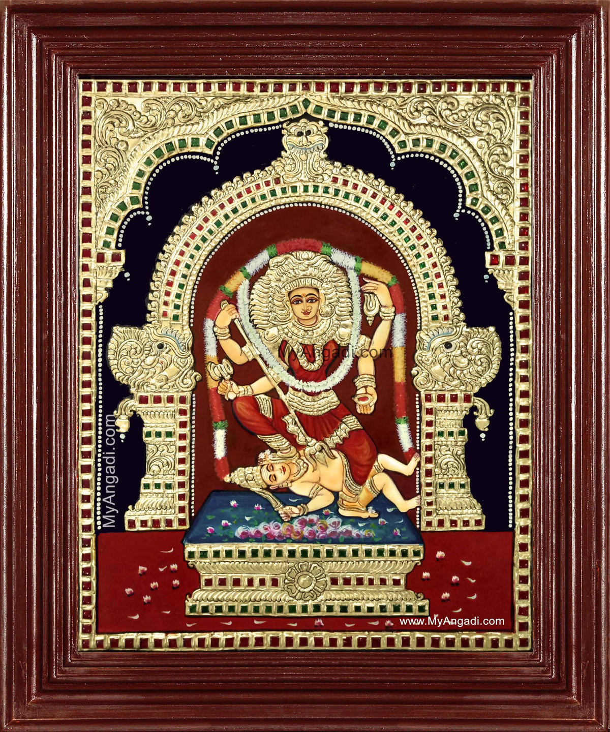 Kalamangalam Kulavilakku Amman Tanjore Painting