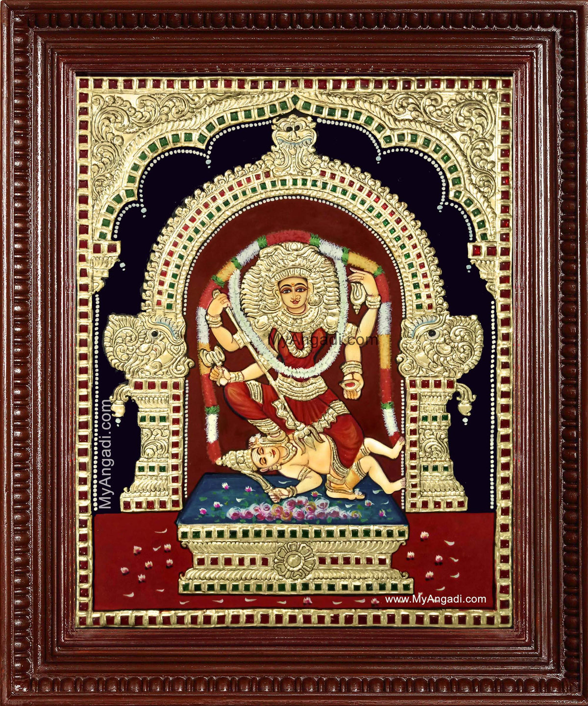 Kalamangalam Kulavilakku Amman Tanjore Painting