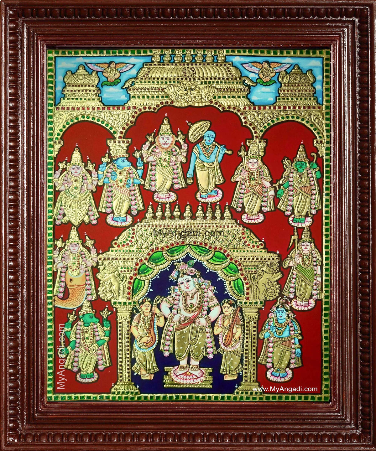 Krishna Dasavatharam Tanjore Painting