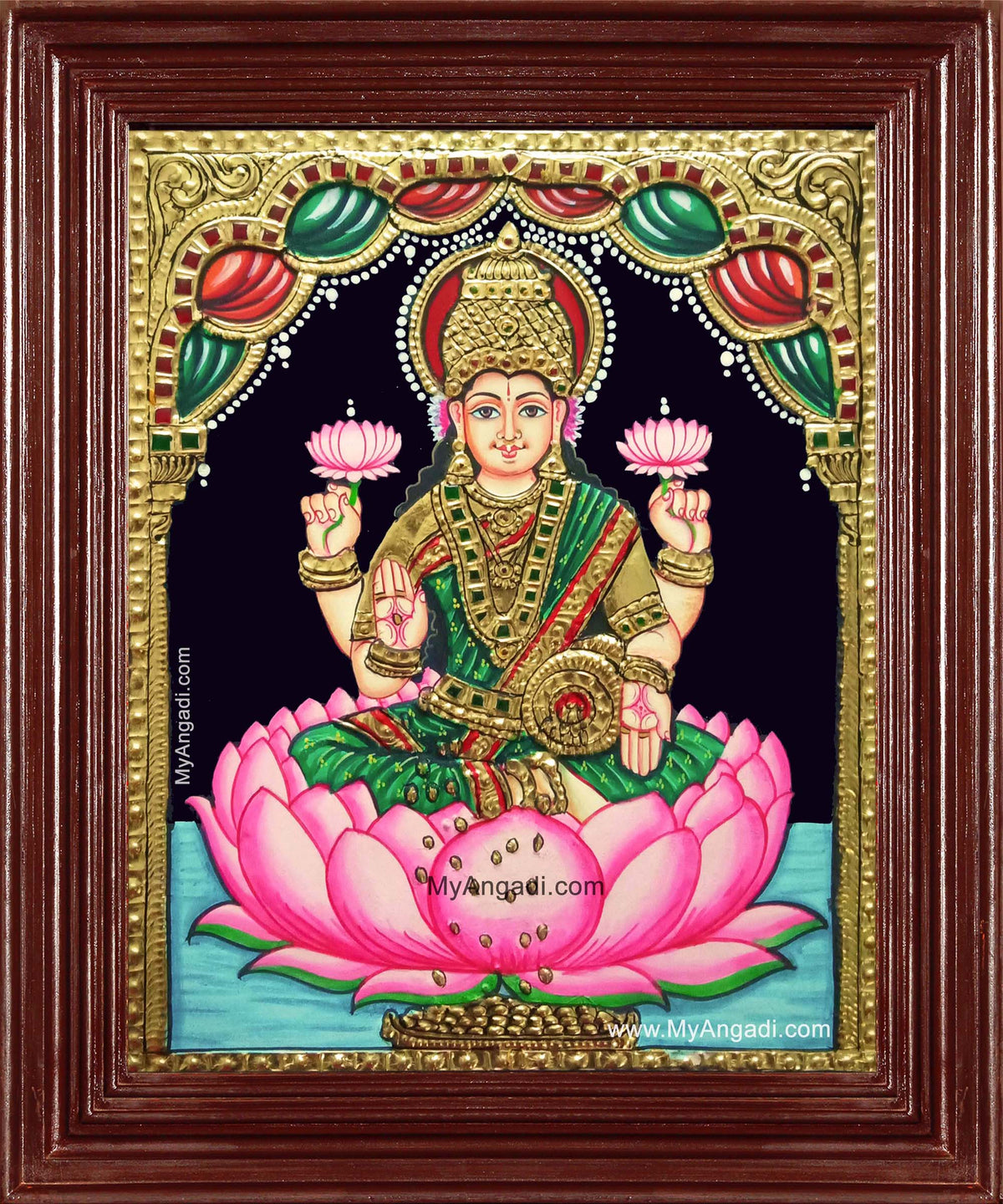 Goddess Maha Laxmi Tanjore Painting