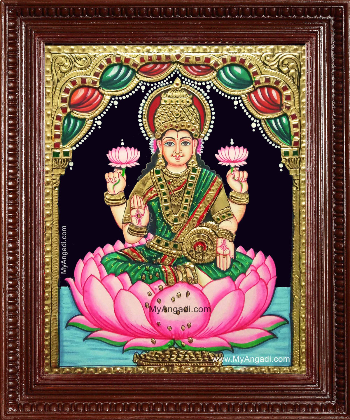 Goddess Maha Laxmi Tanjore Painting