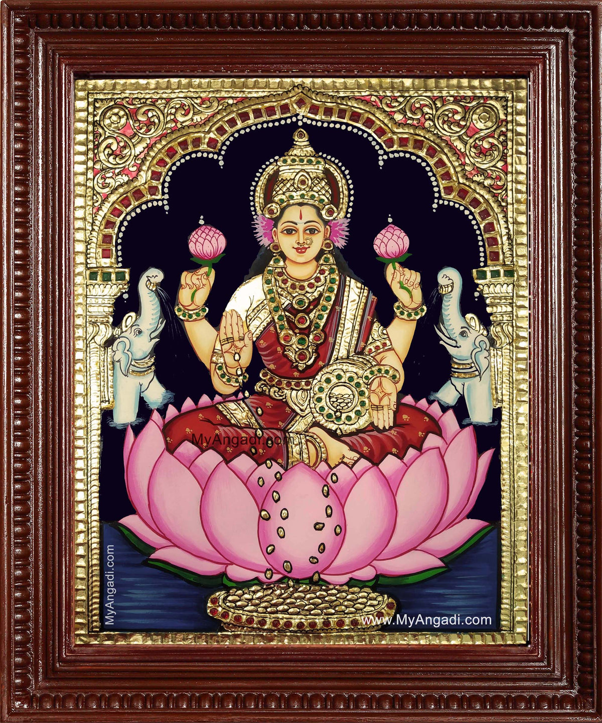 Gaja Lakshmi Tanjore Painting