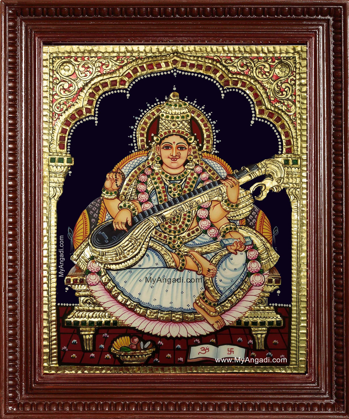 Saraswathi Tanjore Painting