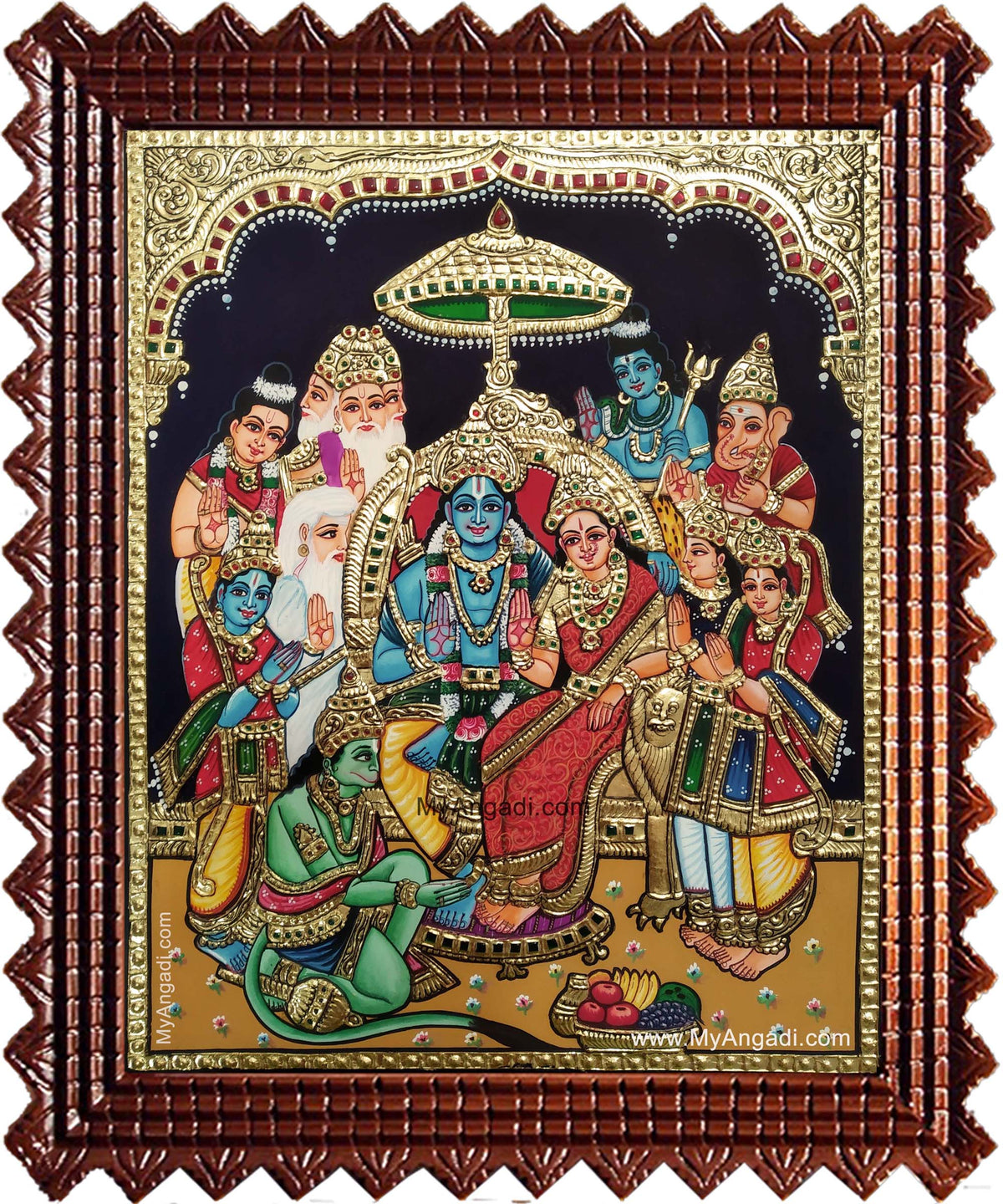 Sri Ramar Pattabishekam Tanjore Painting