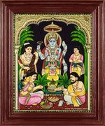 Sri Satya Narayana Swamy Tanjore Painting
