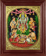 Lord Sathya Narayana Swami Tanjore Painting