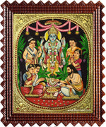 Lord Sathya Narayana Swami Tanjore Painting