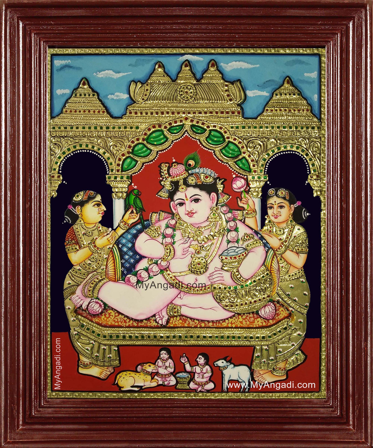 Butter Krishna Tanjore Painting