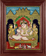Butter Krishna Tanjore Painting