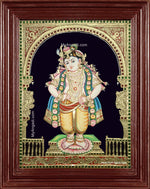 Mapillai Krishna Semi Embossed Tanjore Painting