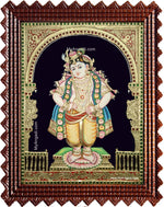 Mapillai Krishna Semi Embossed Tanjore Painting