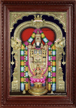 Tirumalai Srinivasan Lakshmi 3d Embossed Tanjore Painting