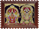 Thirupathi Balaji Perumal Alamelumanga 3d Embossed Tanjore Painting