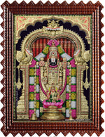 Thirupathi Balaji Perumal Lakshmi 3d Embossed Tanjore Painting