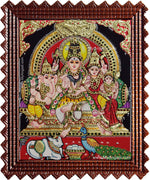 Shiva Family Tanjore Painting
