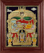 Ranganathar Sri Devi Bhu Devi Tanjore Painting