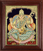 Saraswathi Devi Tanjore Painting