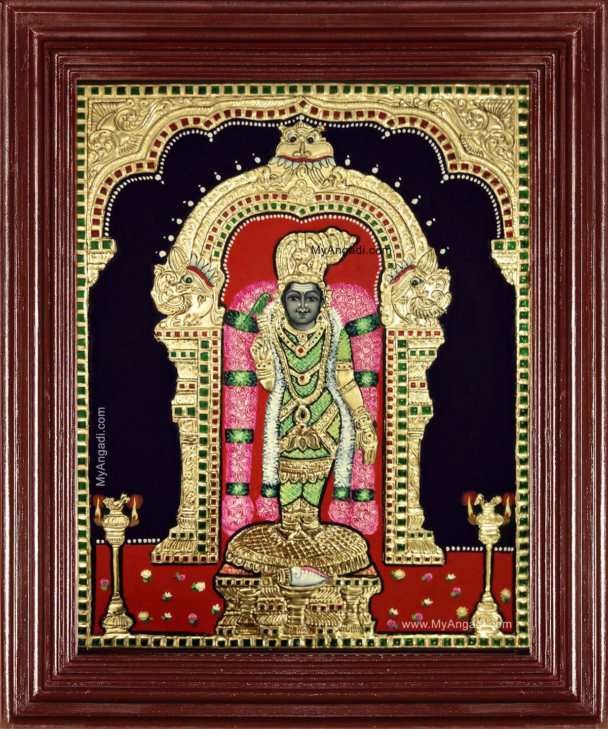 Madurai Meenatchi Amman Tanjore Painting