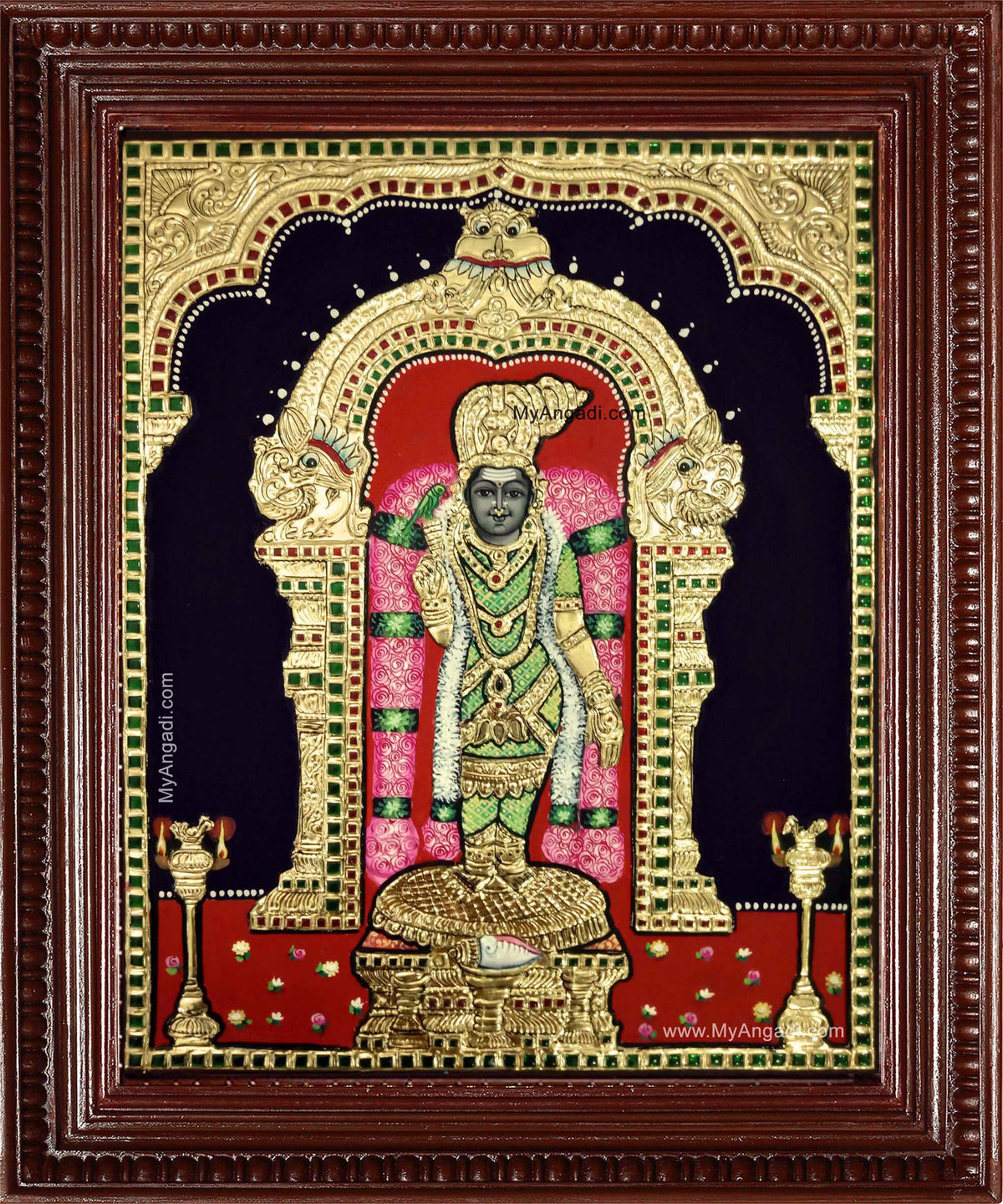Madurai Meenatchi Amman Tanjore Painting