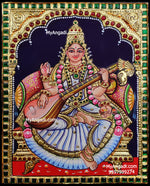 Saraswathi Devi Tanjore Painting