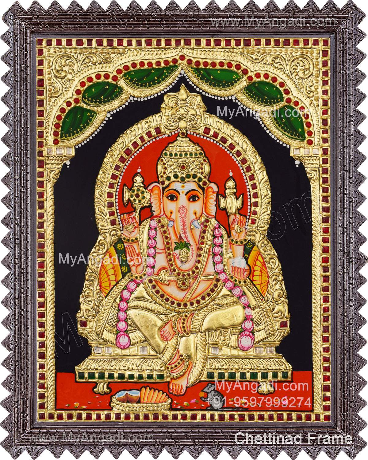 Ganapati Tanjore Painting