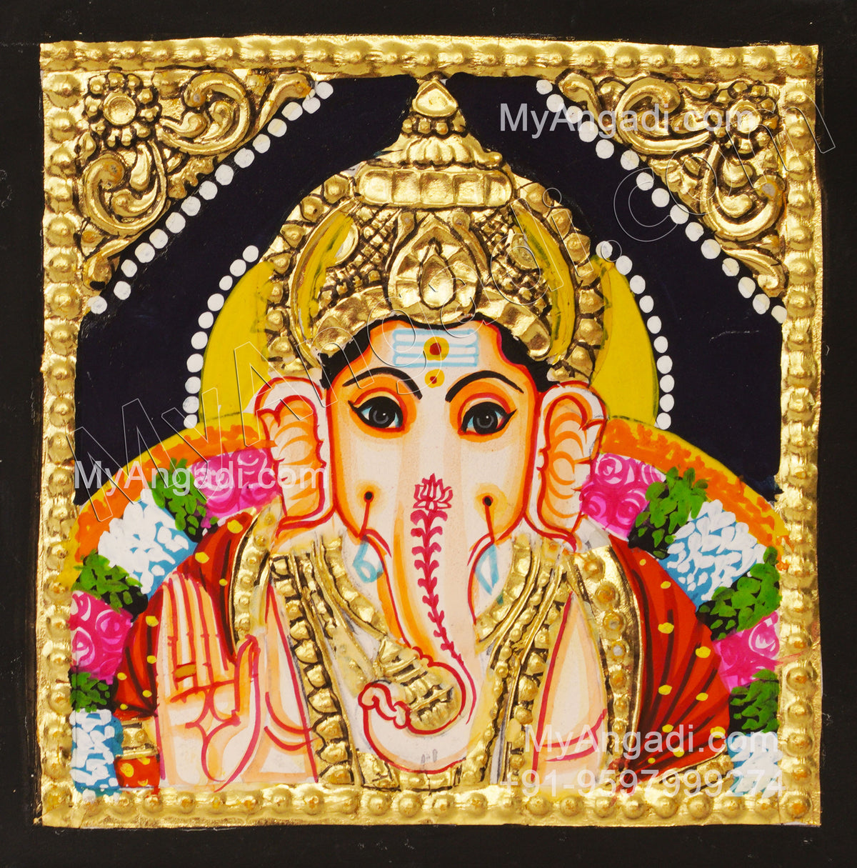 Small Ganesha Tanjore Paintings