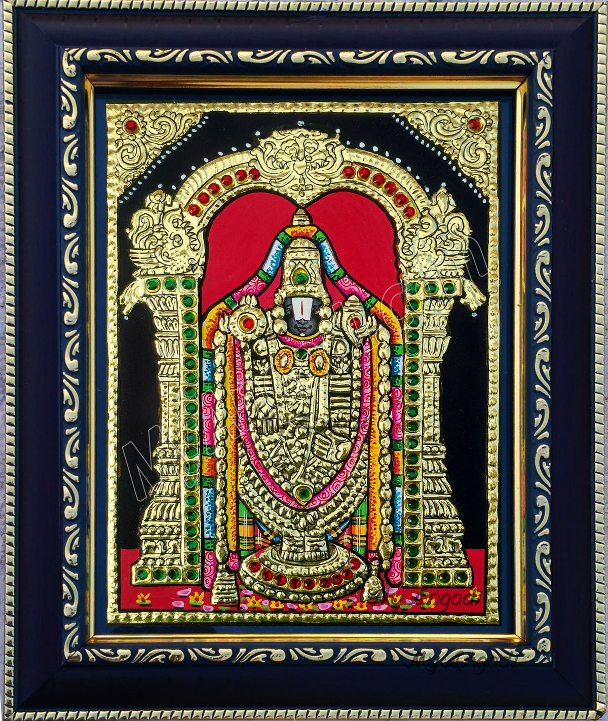 Tirupathi Balaji / Venkateswara Perumal Small Size Tanjore Paintings