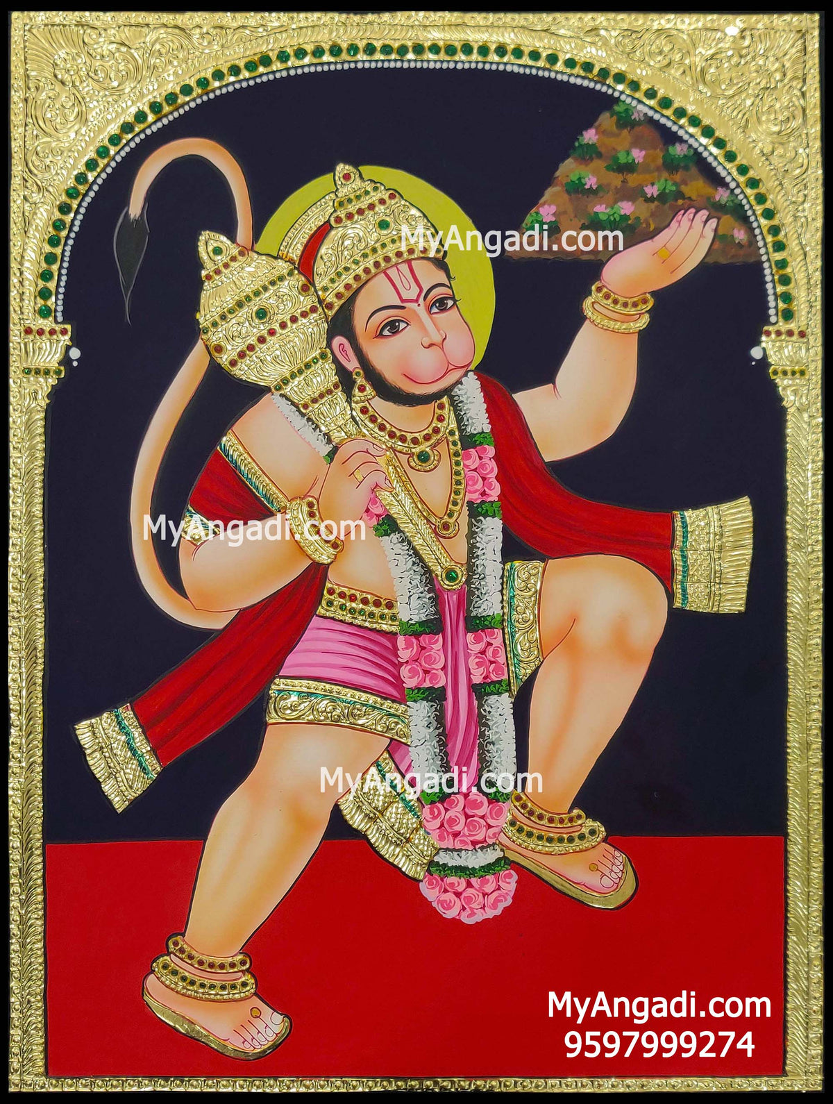 Hanuman Tanjore Painting