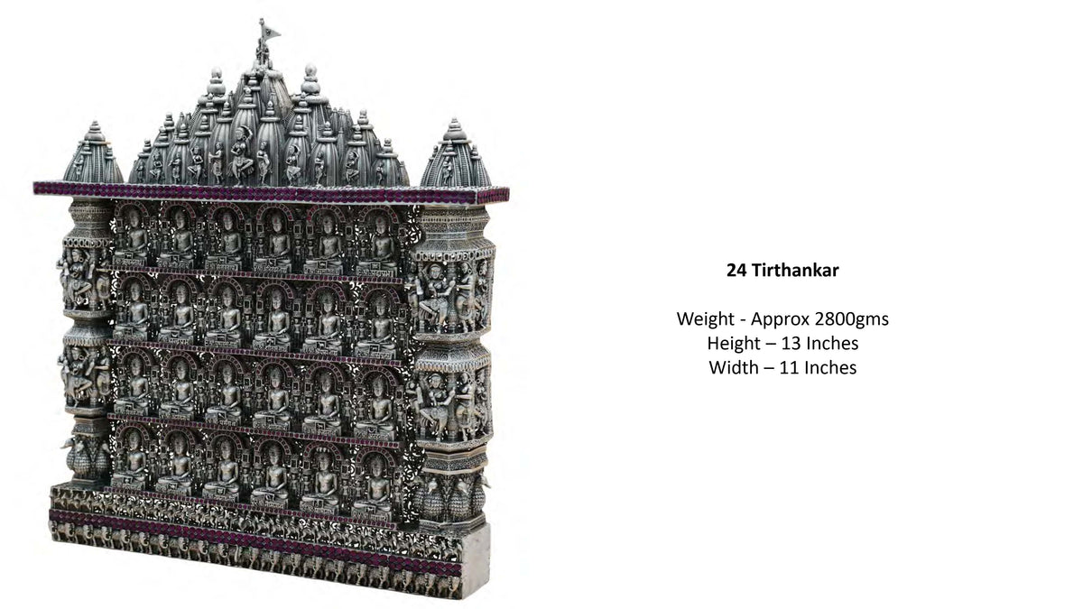 24 Thirthankar Silver Idol