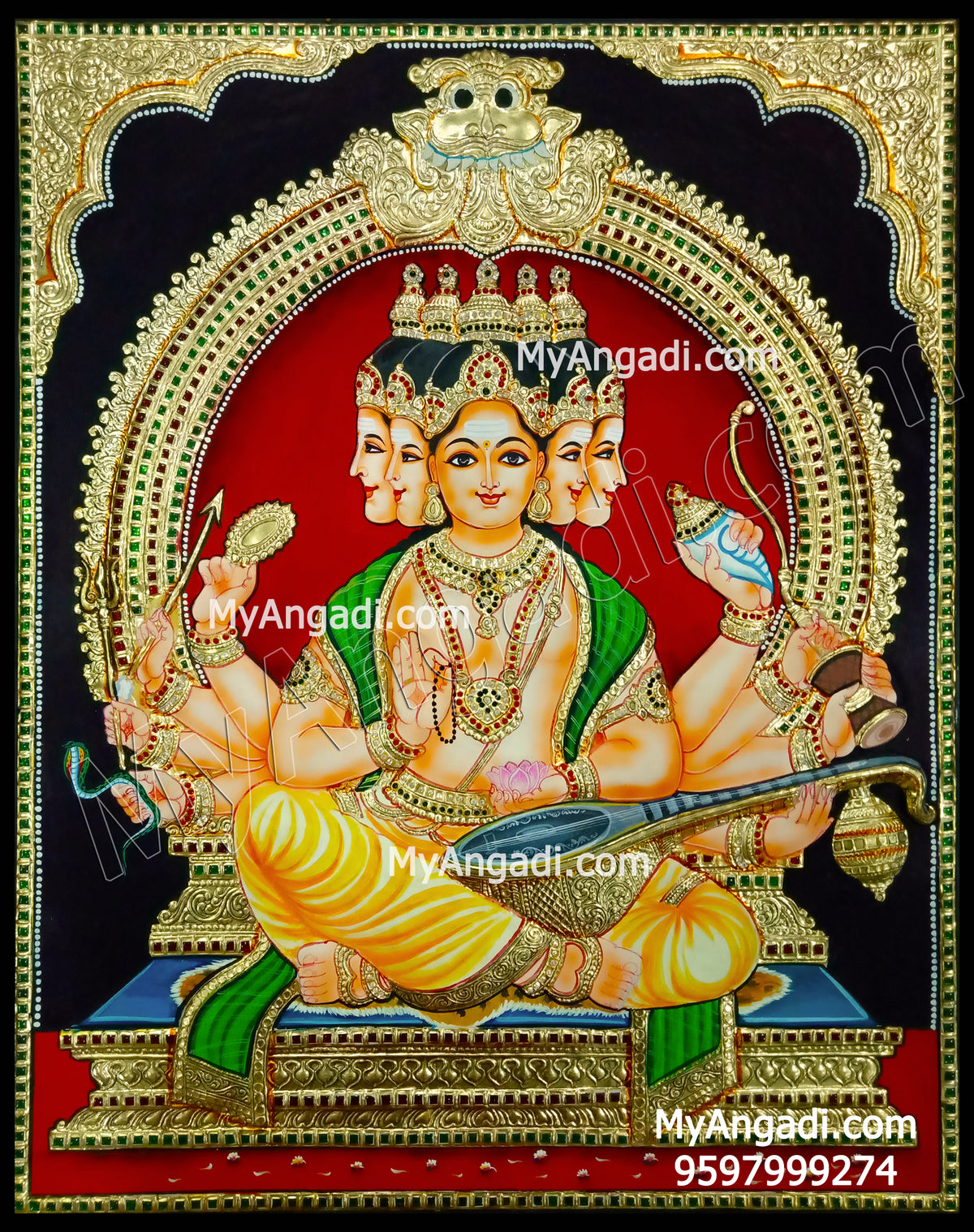 3D Vishwakarma Tanjore Painting