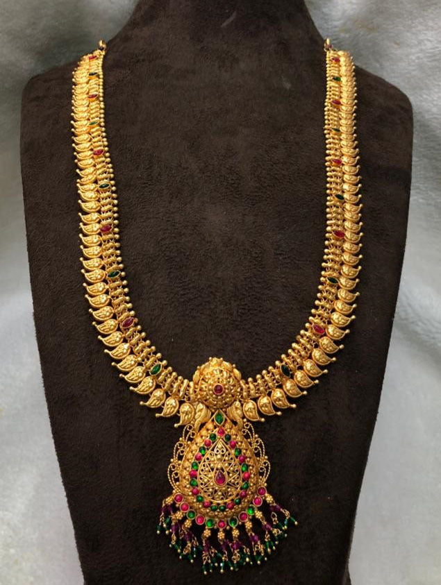 Kanakdharaa - Pure Silver Necklace with Gold Polish