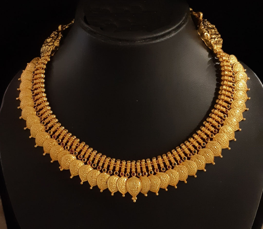 Kanakdharaa - Pure Silver Necklace with Gold Polish