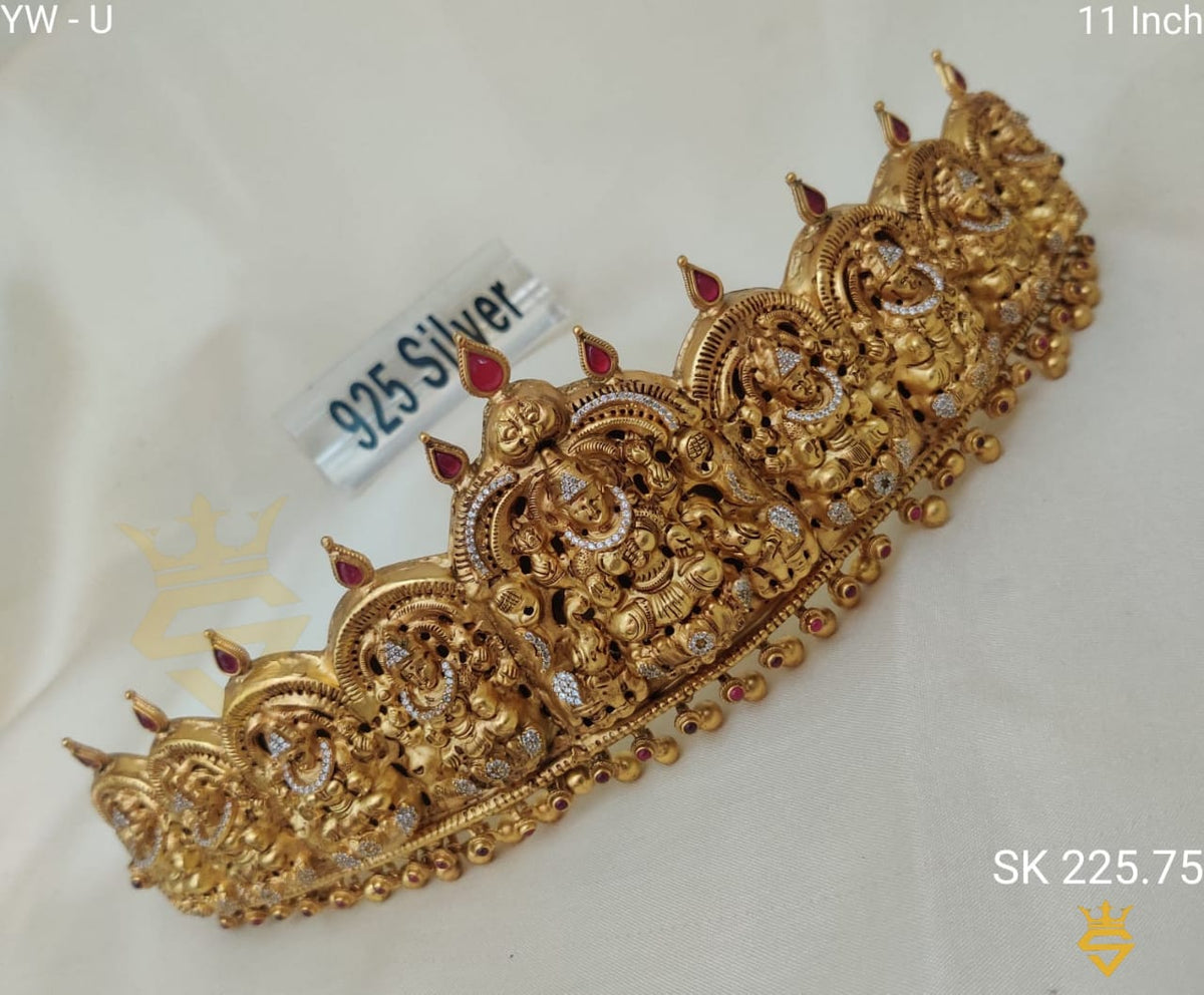 Kanakdharaa - Pure Silver Hipbelt with Gold Polish