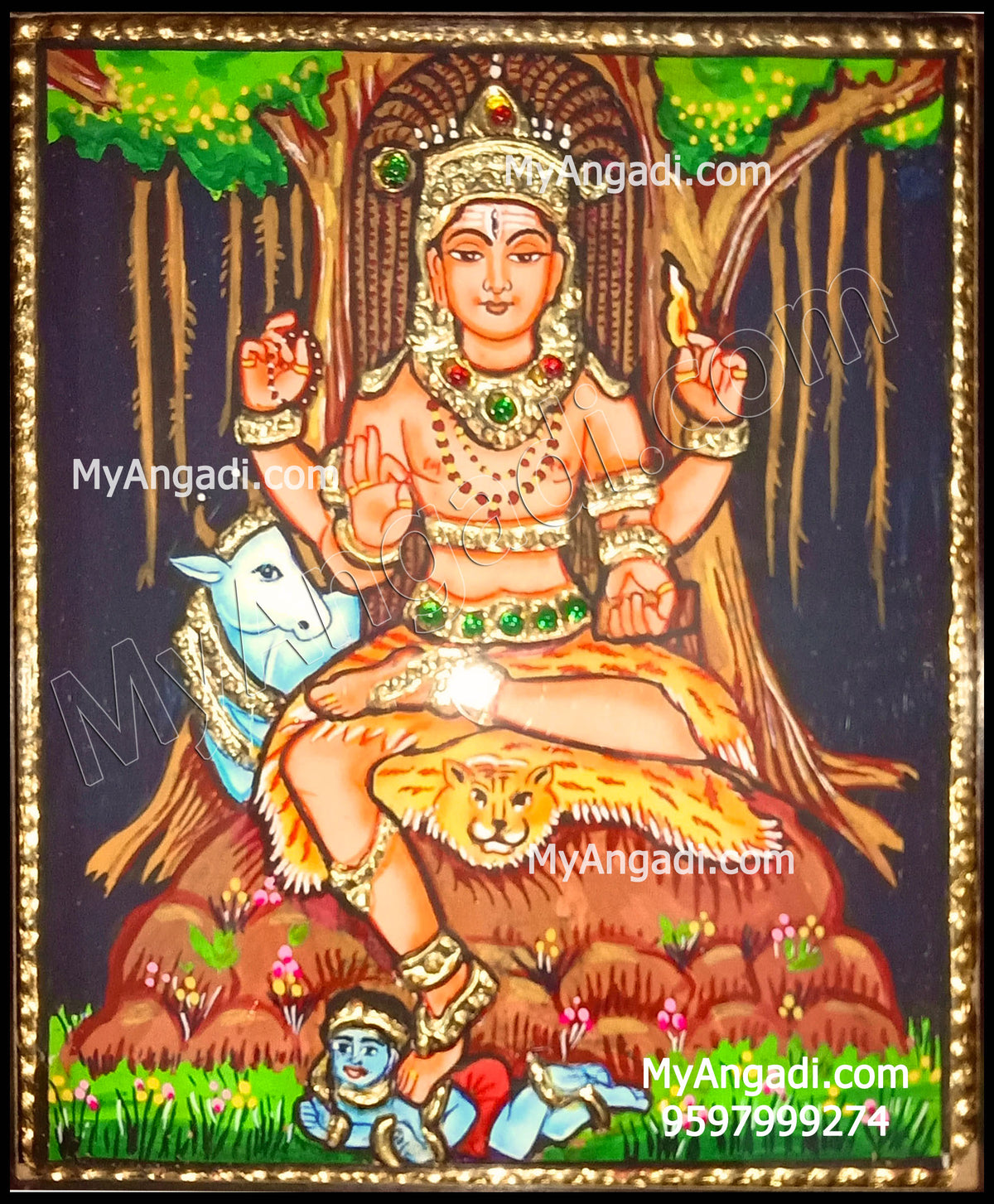 Dakshinamurthi Tanjore Painting