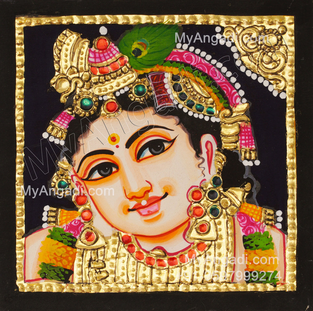 Small Krishna Tanjore Paintings