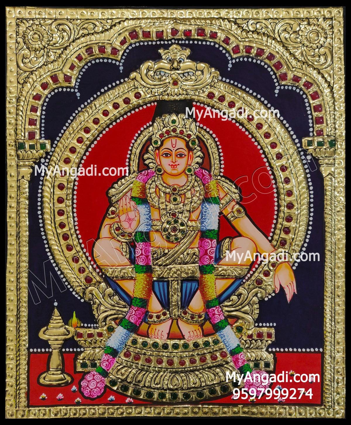  Iyyappan Tanjore Painting