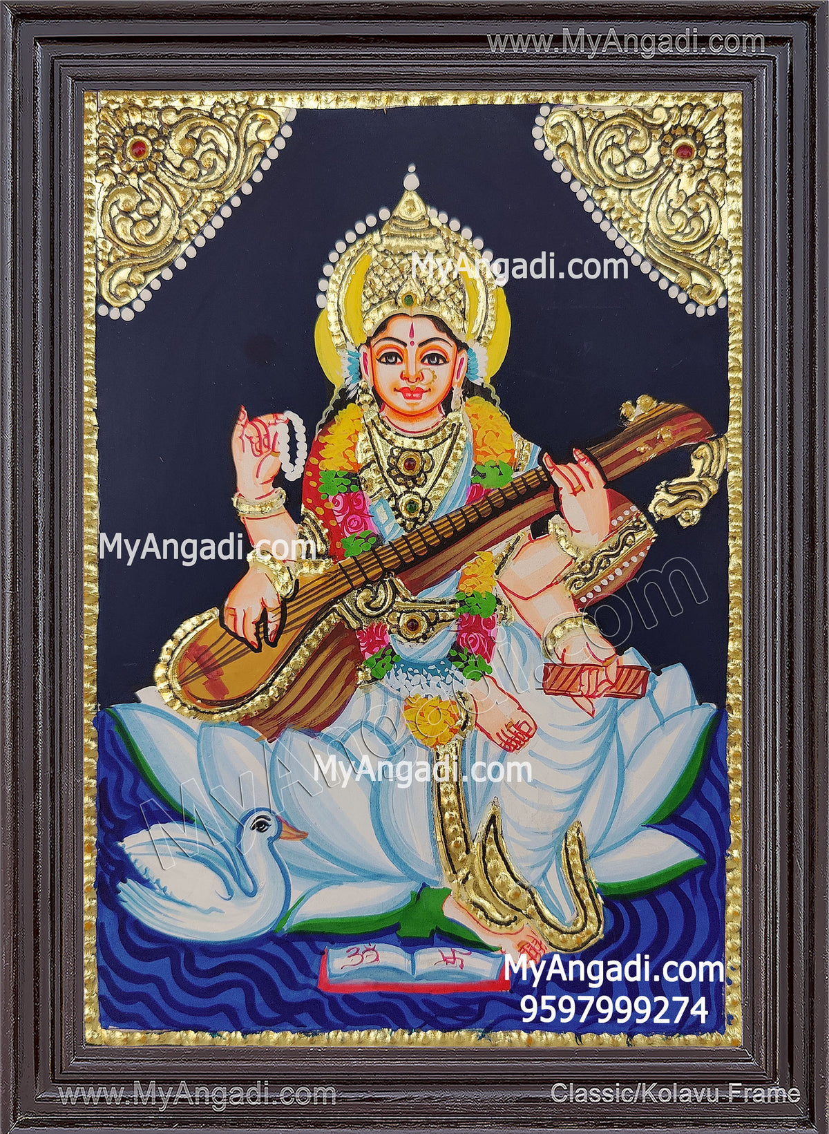 Saraswathi Tanjore Painting