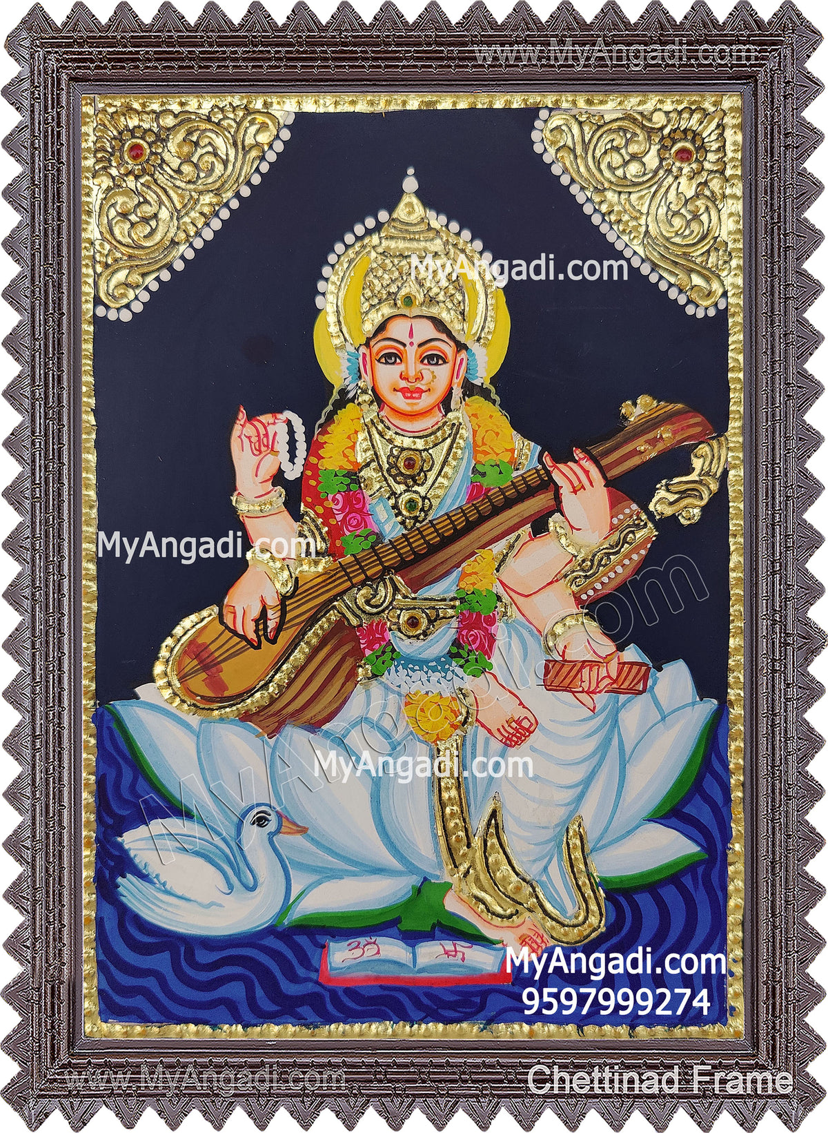 Saraswathi Tanjore Painting