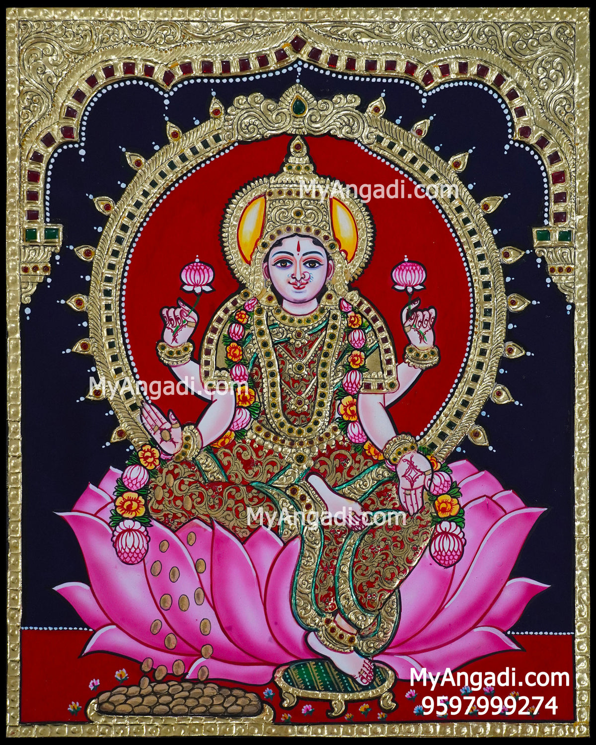 Mahalakshmi Tanjore Painting