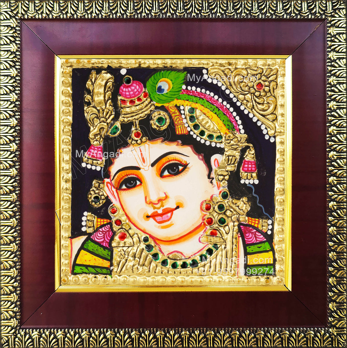 Small Krishna Tanjore Paintings