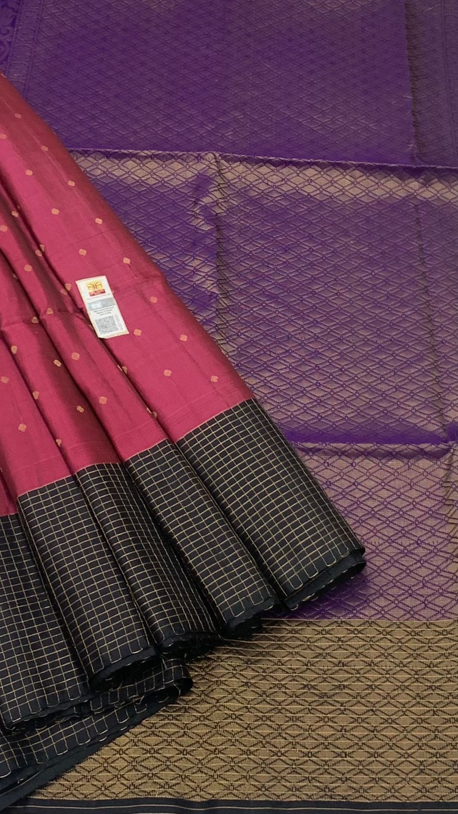 Magenta - Pure Handloom Soft Silk Saree