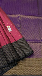 Magenta - Pure Handloom Soft Silk Saree