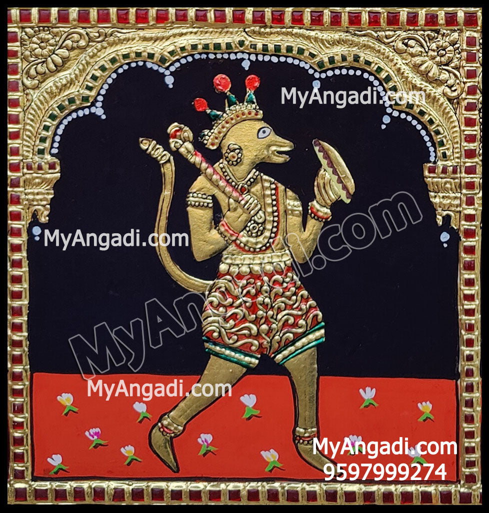 Punrasar Hanuman Tanjore Painting