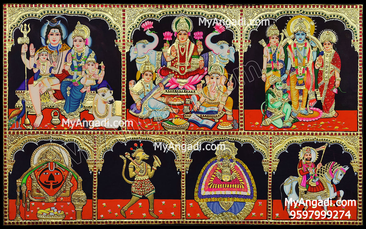 7 Panel Tanjore Painting