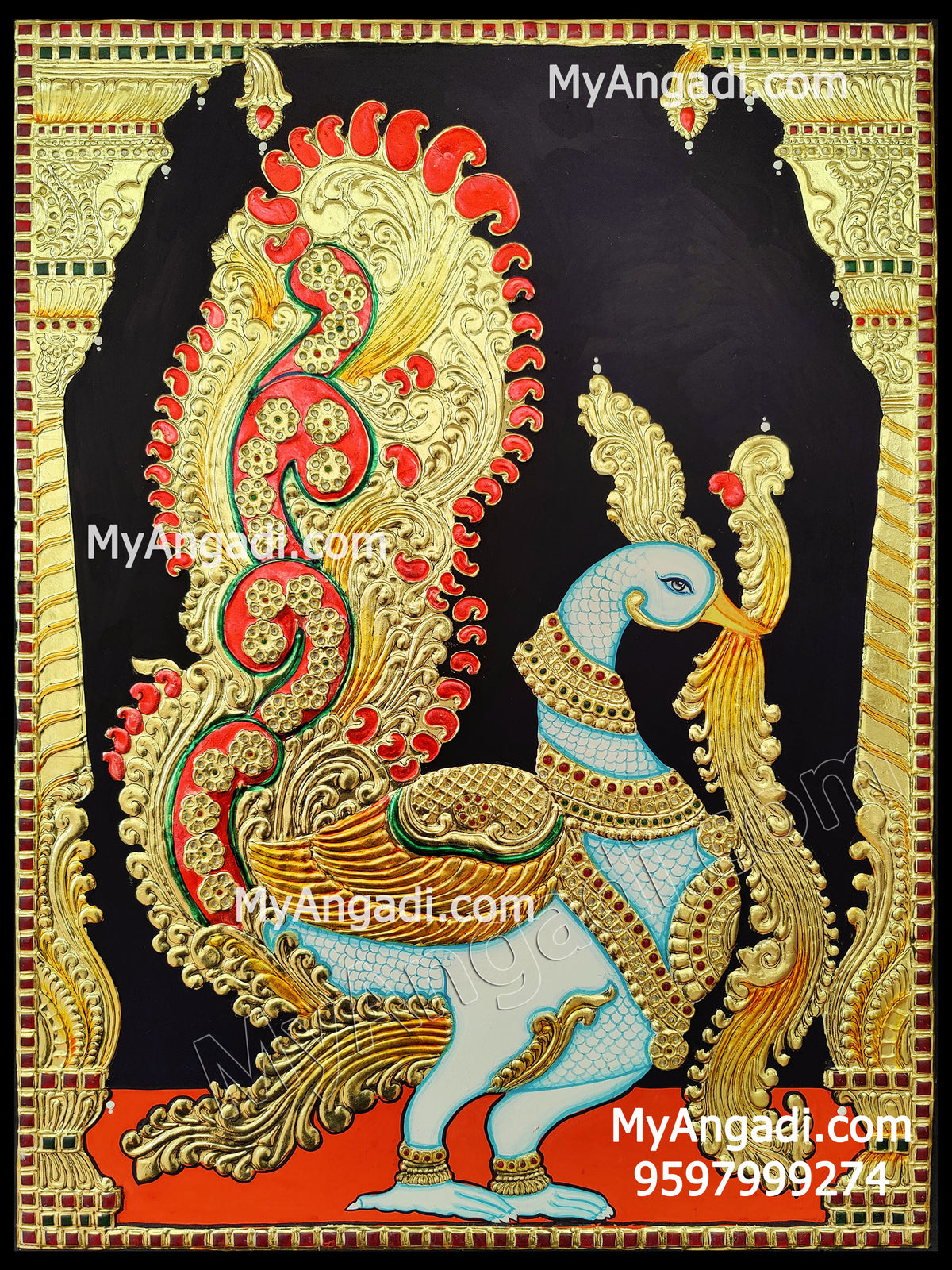 Peacock Tanjore Painting