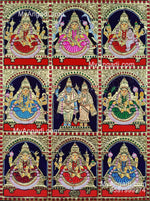 Ashta Lakshmi Tanjore Painting